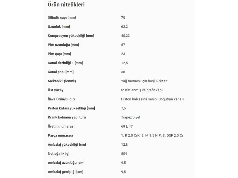 PİSTON 70,00MM OPEL AST.H COR.D 05-12