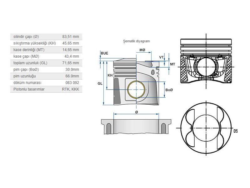 PİSTON 83,51MM M.BENZ OM642 05-14