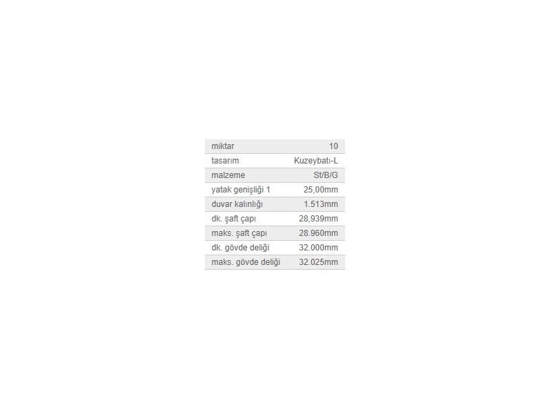 EKSAN. MİL YATAĞI VAG A3 A4 A6 BO1 CAD3 GO4-5 JET3 PAS PO4 T5 98-