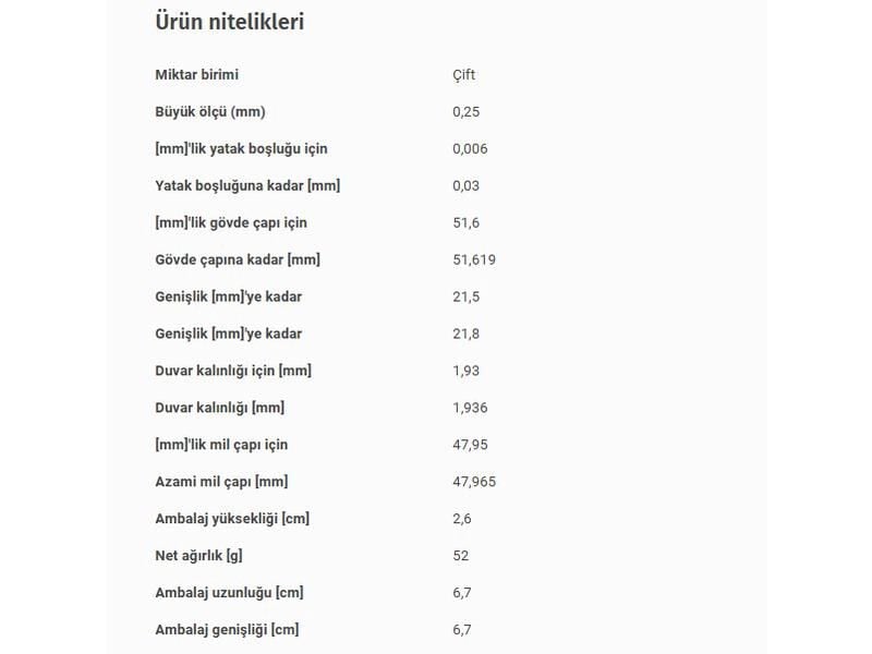 KOL YATAK 0,25 M.BENZ 611 612 646 647 97-16