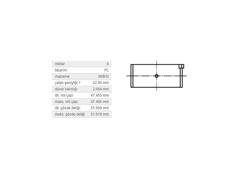 KOL YATAK 0,50 TK. M.BENZ M110 123 72-91