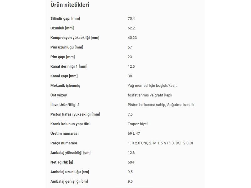 PİSTON 70,40MM OPEL AST.H COR.D 05-12