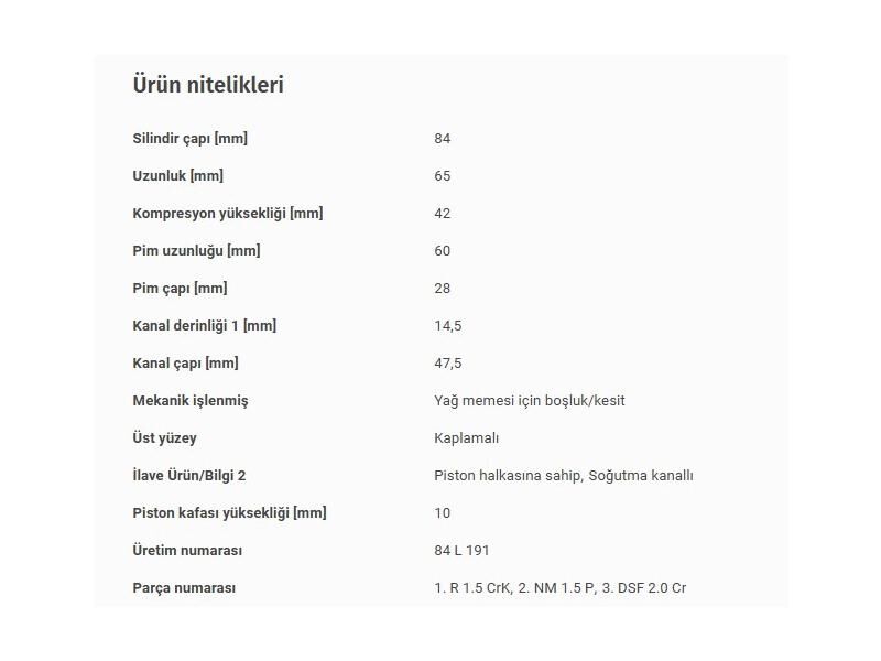 PİSTON 84,00MM BMW B37 47 11-