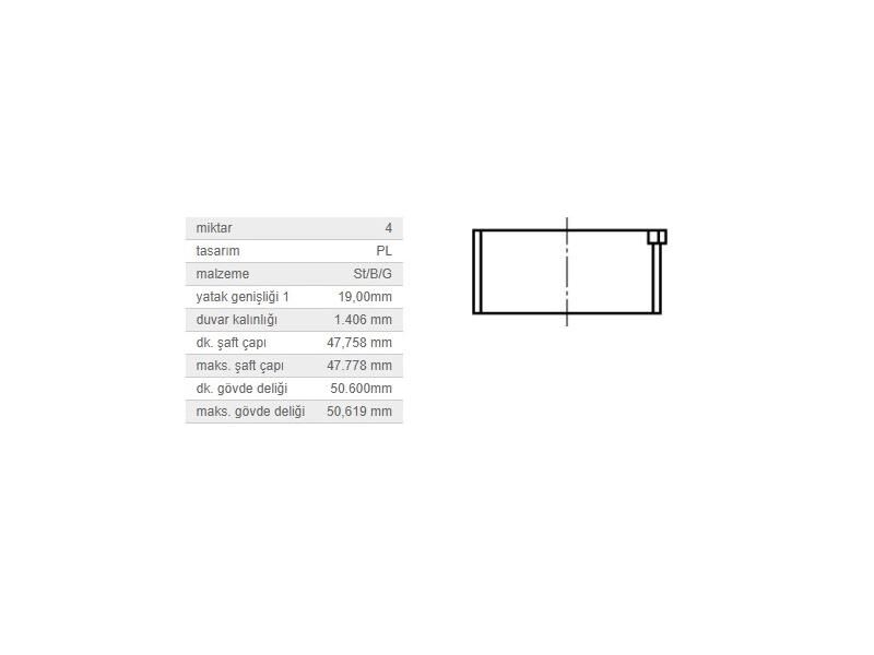 KOL YATAK STD TK. VAG 80 90 BO1 CAD2 GO1-2-3-4 JET1-2 PAS PO3-4 T3 T4 82-