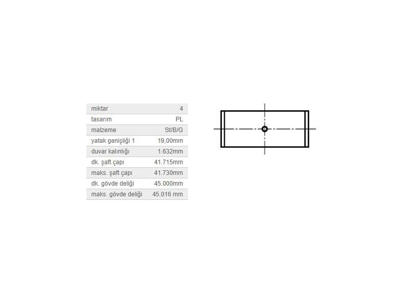 KOL YATAK 0,25 TK. VAG A3 A4 BO1 CAD3 GO4-5-6 JET3 PAS 00-