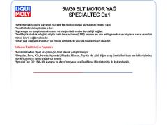 5W30 5LT MOTOR YAĞ SPECİALTEC DX1