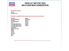 5W30 4LT MOTOR YAĞ MOLYGEN NEW GENERATİON