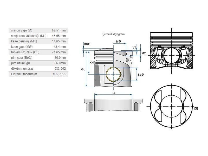 PİSTON 83,51MM M.BENZ OM642 05-14