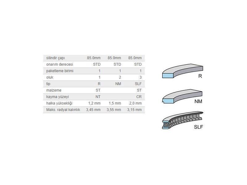 SEGMAN SETİ 85,00MM BMW M44 95-99