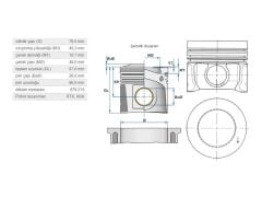PİSTON 79,50MM VAG A1 A3 CAD3-4 GO5-6 JET3-4 PAS PO5 09-