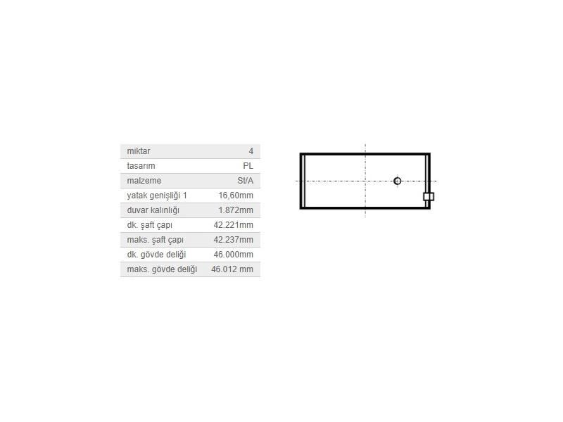 KOL YATAK 0,75 TK. OPEL AST.F-G-H-J COR.A-B-C-E INS.A KAD.D-E VEC.B-C 81-