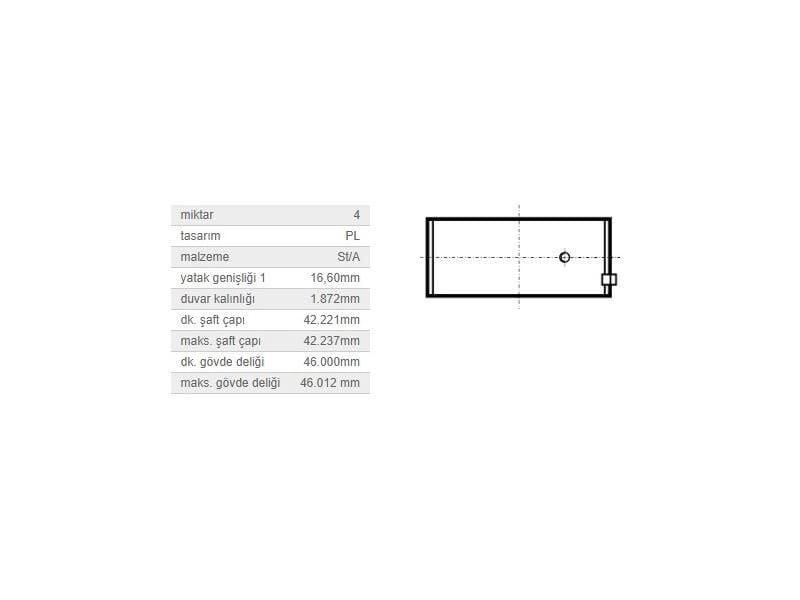 KOL YATAK 0,75 TK. OPEL AST.F-G-H-J COR.A-B-C-E INS.A KAD.D-E VEC.B-C 81-