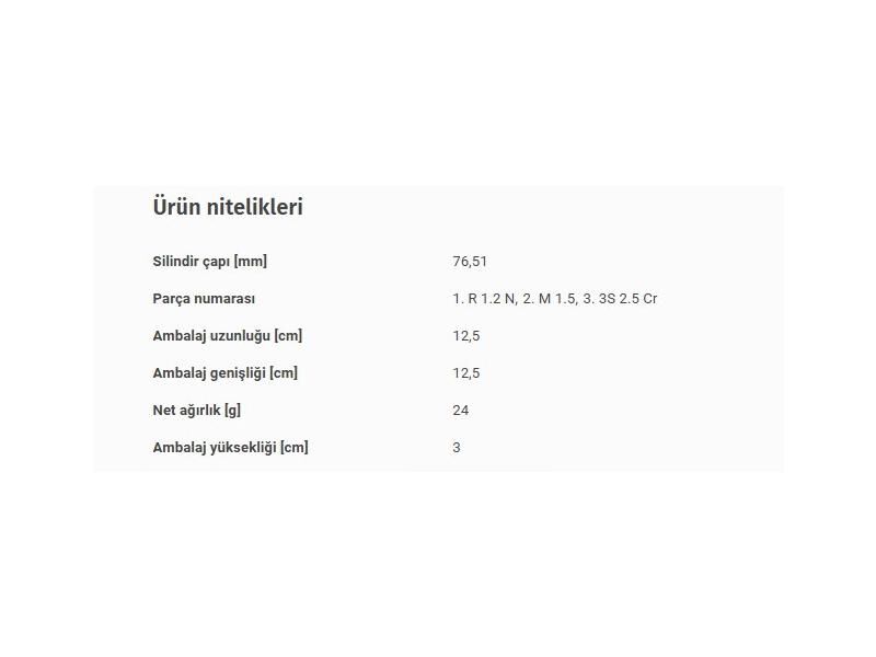 SEGMAN SETİ 76,51MM VAG A2 BO1 CAD2 GO4 PO3-4-5 99-12