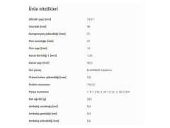 PİSTON 74,51MM VAG A3 CAD4 GO6-7 JET4 PAS 13-