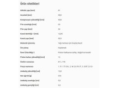 PİSTON 81,00MM VAG A3 A4 A5 Q2 GO7 PAS TROC 13-
