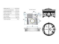 PİSTON 82,51MM VAG A3 A4 A5 GO6 PAS 06-