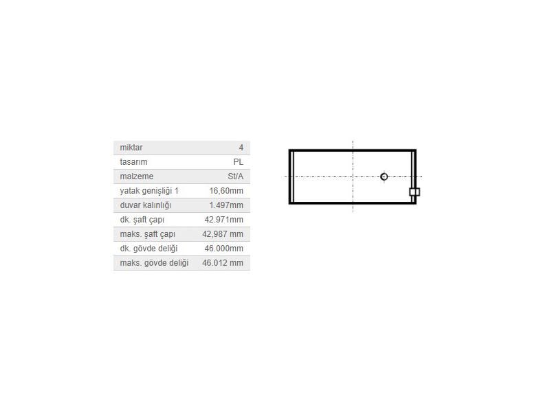 KOL YATAK STD TK. OPEL AST.F-G-H-J COR.A-B-C-E INS.A KAD.D-E VEC.B-C 81-