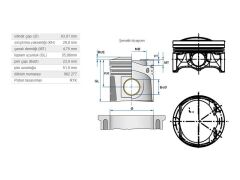 PİSTON 83,01MM VAG A3 A4 A5 CC GO6 PAS 06-