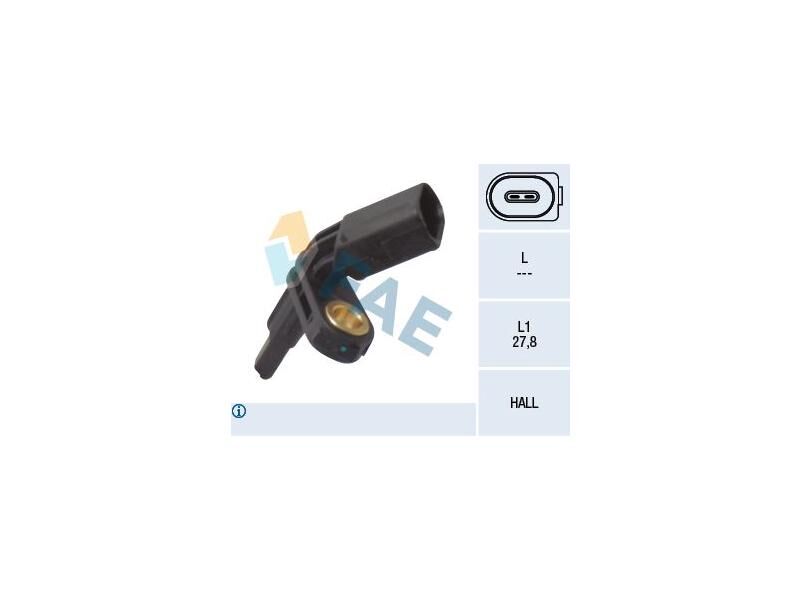 ABS SENSÖRÜ ÖN SOL VAG A1 A3 Q3 CAD3-4 GO5-6-7 JET3-4 PAS T5 T6 10-