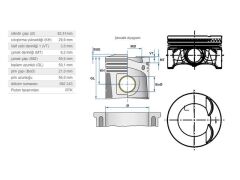 PİSTON 82,50MM VAG A3 Q3 GO5-6 JET3-4 PAS 04-