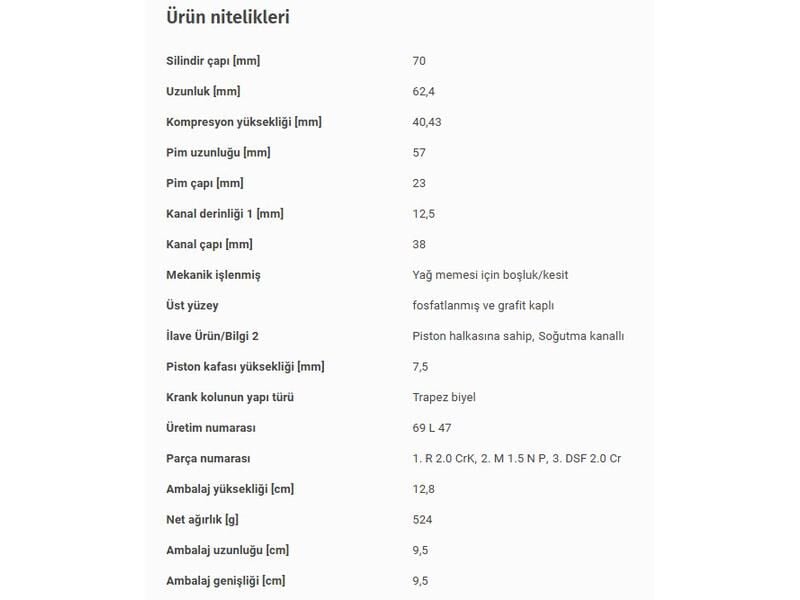 PİSTON 70,00MM OPEL AST.H COR.D 05-15